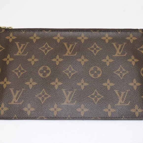 Louis Vuitton Neverfull Monogram Canvas Pochette Wristlet Pouch SD4185 - Brown - Picture 1 of 14